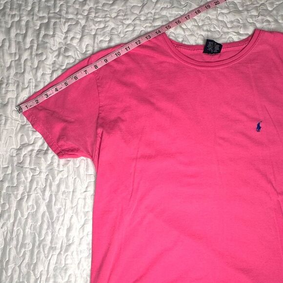 Ralph Lauren Polo T-Shirt Preppy Pink Classic Crewneck Iconic Pony Logo size L - Picture 7 of 9